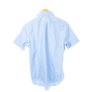 POLO RALPH LAUREN シャツ ワイシャツ Yシャツ ボタンダウン 半袖 COOLMAX ナイロン ロゴ 刺繍 ワンポイント とろみ感 薄手 S 青