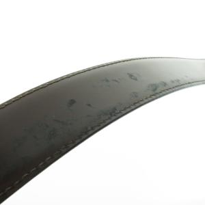 Salvatore Ferragamo ガンチーニ バックル ベルト レザー 革 シルバー金具 ロゴ ベルト社外品 黒 ブラック /CK21 GY17