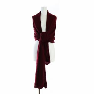 マフラー 大判ストール カシミヤ ロゴ 赤 レッド GY17 /MQ