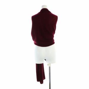 ZANONE マフラー 大判ストール カシミヤ ロゴ 赤 レッド GY17 /MQ