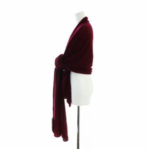 ZANONE マフラー 大判ストール カシミヤ ロゴ 赤 レッド GY17 /MQ