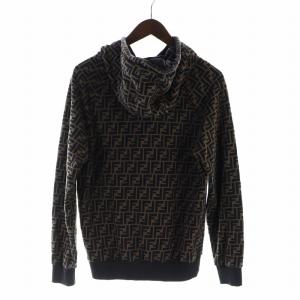 FENDI パーカー プルオーバー ズッカ柄 ブラウン ブラック FY0945 A6ZT