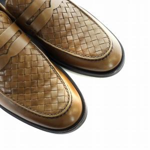 BOTTEGA VENETA イントレチャート ローファー 40.5 ブラウン