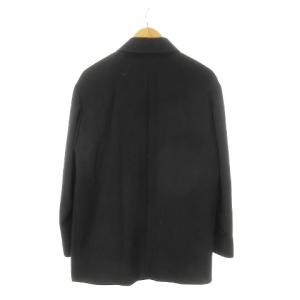 Papas MANIERE DE HEMING カバーオール ステンカラーコート ミドル フランネル アンゴラ混 パッチポケット ロゴ刺繍