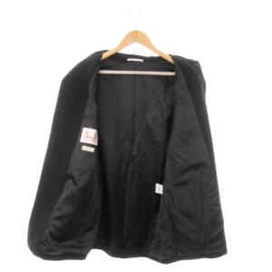 Papas MANIERE DE HEMING カバーオール ステンカラーコート ミドル フランネル アンゴラ混 パッチポケット ロゴ刺繍