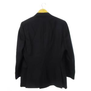 dunhill ダブルスーツ 2点セット セットアップ テーラードジャケット 総裏地 本切羽 スラックス ストレート ウール 紺 ネイビー