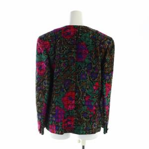 ETRO ヴィンテージ セットアップ上下 ノーカラージャケット ミドルスカート 長袖 総裏地 ビジューボタン 1B