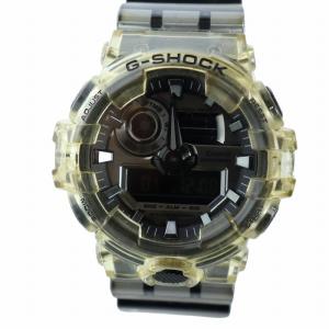 腕時計 ウォッチ クォーツ アナデジ スケルトン ロゴ 黒 ブラック GA-700SK GY18 /MQ