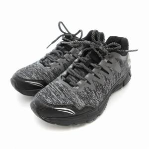 美品 スニーカー 靴 ランニングシューズ スカル グレー 23.5cm GY18 /TZ