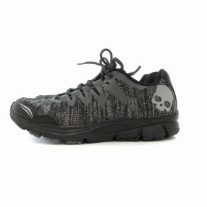 HYDROGEN 美品 スニーカー 靴 ランニングシューズ スカル グレー 23.5cm GY18 /TZ