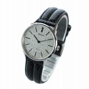 SEIKO シャリオ 腕時計 手巻き レザーベルト ブラック 2220-0430