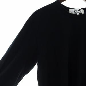 PLAY Comme des Garçons AD2022/9 Tシャツ カットソー 長袖 ロンT 刺繍 L 黒 ブラック GY18