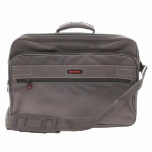ハンドバッグ ショルダー ブリーフケース ビジネス 2WAY 斜め掛け ロゴ ナイロン レザー グレー