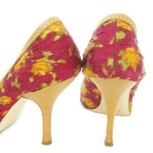 miumiu パンプス ポインテッドトゥ ハイヒール ピンヒール 花柄 36 23.0cm 紫 パープル