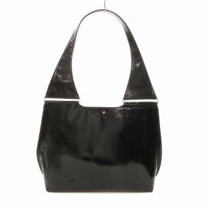 ワンショルダーバッグ エナメル レザー ロゴ 黒 ブラック 001 3122 002113 /UO GY11
