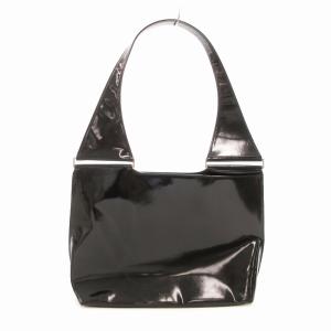 GUCCI ワンショルダーバッグ エナメル レザー ロゴ 黒 ブラック 001 3122 002113 /UO GY11