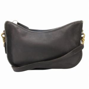 4933 オールドコーチ ショルダーバッグ 斜め掛け クロスボディ ロゴチャーム レザー 黒 ブラック