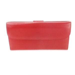 FENDI 財布 ウォレット 長財布 二つ折り 小銭入れなし レザー ロゴ 赤 レッド