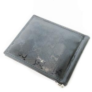 GUCCI GGインプリメ 二つ折り 財布 カードケース ウォレット 小銭入れなし マネークリップ 黒 ブラック