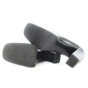 GUCCI ハイヒールパンプス スクエアトゥ チャンキーヒール メタルプレート ロゴ レザー 本革 36 23.0cm