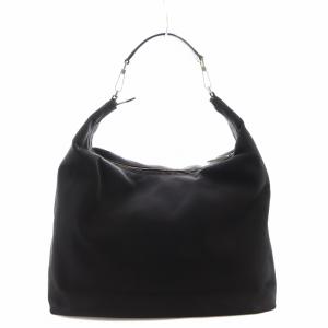 GUCCI ヴィンテージ トートバッグ ワンショルダー ナイロンキャンバス レザー ロゴ 茶 ブラウン 黒 ブラック