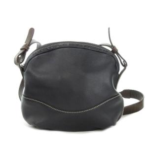 ショルダーバッグ レザー 本革 ステッチ バイカラー 紺 ネイビー 茶 ブラウン /AH11 GY11