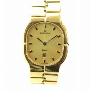 ジャンク品 腕時計 ウォッチ クォーツ デイト カレンダー付き ロゴ ゴールド色 63230.26 GY18