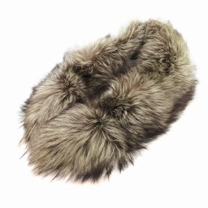 銀サガ ティペット ファー 毛皮 茶 白 8801 /JS GY18