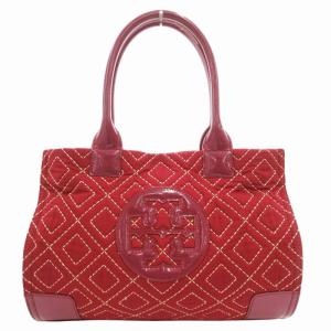 キルティング ハンドバッグ トート 肩掛け 総柄 ロゴ エナメル ナイロン 赤 ボルドー /GV GY18