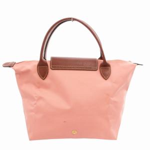 Longchamp ル プリアージュ Le Pliage ハンドバッグ トート 折り畳み ロゴ ナイロン レザー ピンク /GV