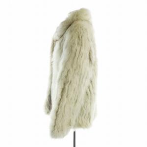 SAGA FOX 銀サガ 毛皮コート シルバーフォックスファー M ホワイト