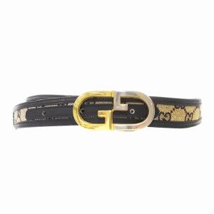 期間限定キャンペーン オールドグッチ ヴィンテージ ロゴバックル GGキャンバス ベルト 小物