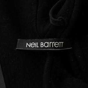 Neil Barrett サンダーボルトロゴ サイドジップパーカー スウェット 長袖 プルオーバー ロゴ M 黒 ブラック BJS413F