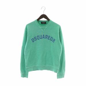 DSQUARED2 Dan Fit トレーナー スウェット 長袖 クルーネック ロゴ プリント M 緑 グリーン /XZ GY18