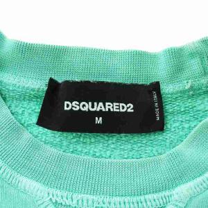 DSQUARED2 Dan Fit トレーナー スウェット 長袖 クルーネック ロゴ プリント M 緑 グリーン /XZ GY18