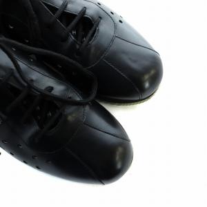 CHANEL スポーツライン スニーカーシューズ 靴 パンチングレザー ロゴ 35.5 22.5cm 黒 ブラック GY18