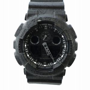 腕時計 ウォッチ クォーツ デジアナ クロノグラフ デイト カレンダー付き 黒文字盤 カモフラ 黒 ブラック