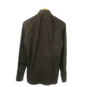 GUCCI タグ付き シャツ 長袖 コットン 38 M 茶 ブラウン