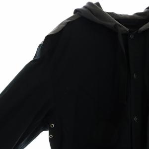 DIESEL カバーオール ミリタリー 長袖 ミドル ロゴ フード付き XL 黒 ブラック GY27