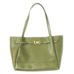 ハンドバッグ トートバッグ レザー ロゴ ゴールド金具 緑 カーキ /CK3 GY18