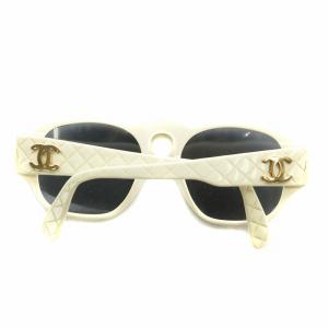 CHANEL 0005 00 サングラス キルティング マトラッセ ココマーク ホワイト