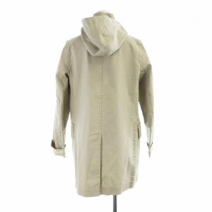 COACH フーデットコート 比翼ボタン 長袖 ミドル フード付き S グレー GY18 /MQ