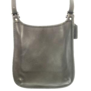 COACH ショルダーバッグ オールド レザー 本革 フラップ 薄型 チャーム付き グレー 9135