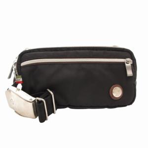 giacomino tek-g ボディバッグ ウエストポーチ ナイロン レザー 革 ロゴ シルバー金具