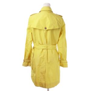 BURBERRY LONDON トレンチコート スプリングコート ベルト付 ガンパッチ エポレット 裏地メッシュ ノバチェック 38 M 黄 イエロー