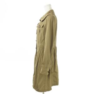 BURBERRY LONDON スプリングコート  ロング フロントボタン ダブルポケット 38 M 茶 ブラウン