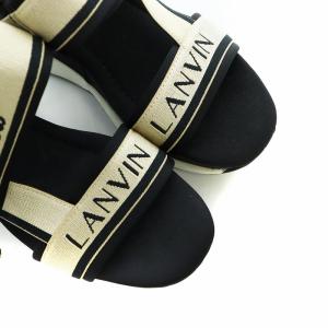 LANVIN en Bleu プラットフォーム バックストラップ サンダル 厚底 S 22-22.5cm 黒 ブラック 542710 GY13