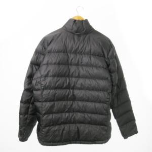 Columbia ダウンジャケット ジップアップ スタンドカラー ワンポイント ロゴ アウトドア XL 黒 ブラック /AO7