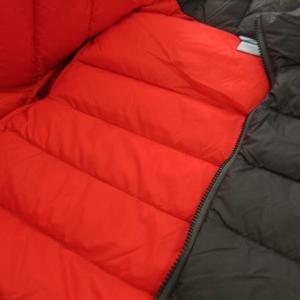 Columbia ダウンジャケット ジップアップ スタンドカラー ワンポイント ロゴ アウトドア XL 黒 ブラック /AO7