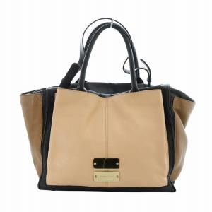 トートバッグ ショルダー 2WAY ハンド レザー ロゴプレート ゴールド金具 黒 ブラック GY11